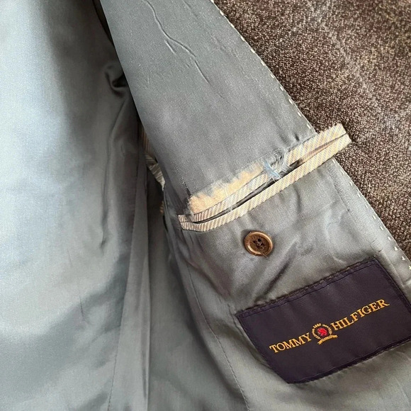 Tommy  Hilfiger plaid gray blazer - Picture 5 of 9